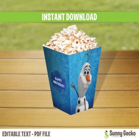 Frozen Birthday Mini Popcorn Box 